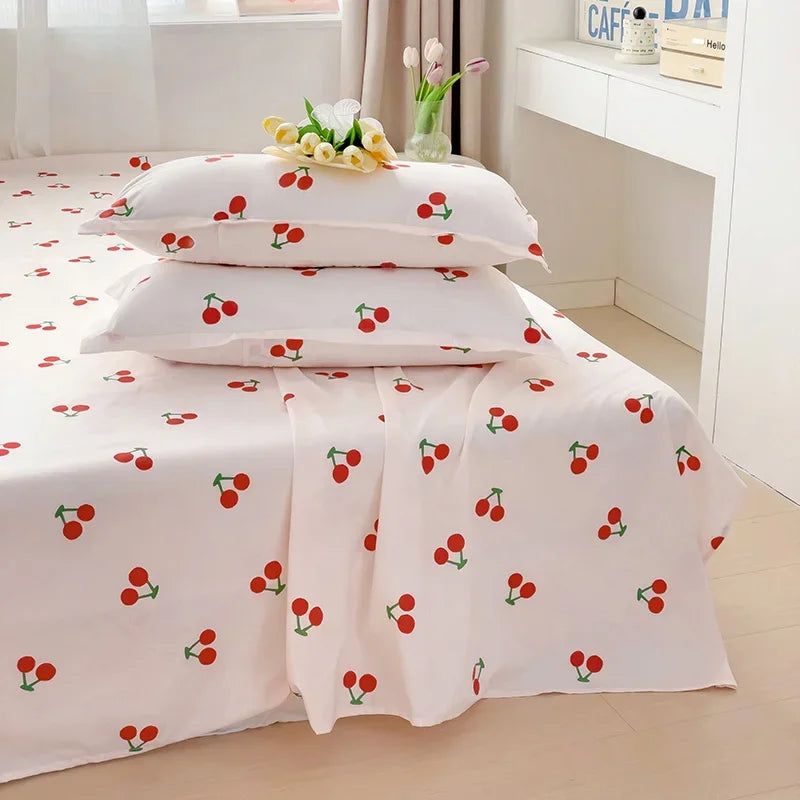 High Quality Soft Home Bed Linen Sheets Queen Size Bed Sheets Printing Top Sheets Twin/Queen/King Flat Bedsheets Bedspread