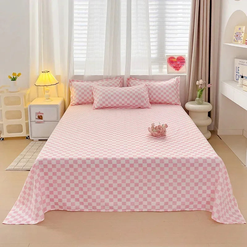 High Quality Soft Home Bed Linen Sheets Queen Size Bed Sheets Printing Top Sheets Twin/Queen/King Flat Bedsheets Bedspread