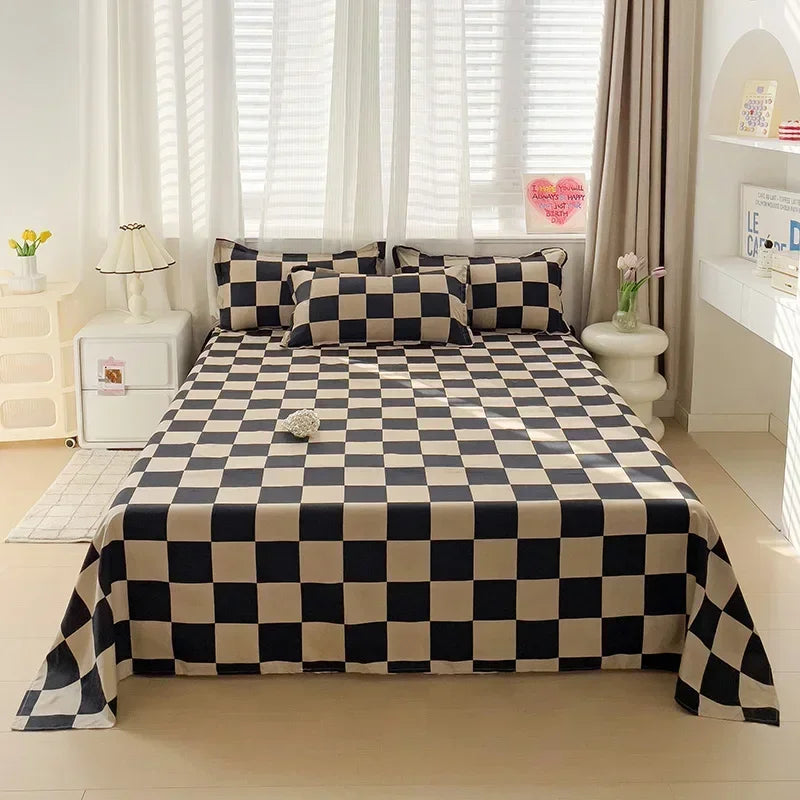 High Quality Soft Home Bed Linen Sheets Queen Size Bed Sheets Printing Top Sheets Twin/Queen/King Flat Bedsheets Bedspread