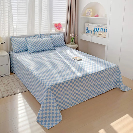 High Quality Soft Home Bed Linen Sheets Queen Size Bed Sheets Printing Top Sheets Twin/Queen/King Flat Bedsheets Bedspread