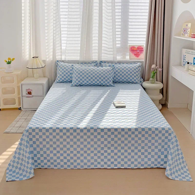 High Quality Soft Home Bed Linen Sheets Queen Size Bed Sheets Printing Top Sheets Twin/Queen/King Flat Bedsheets Bedspread