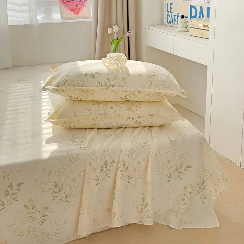 High Quality Soft Home Bed Linen Sheets Queen Size Bed Sheets Printing Top Sheets Twin/Queen/King Flat Bedsheets Bedspread